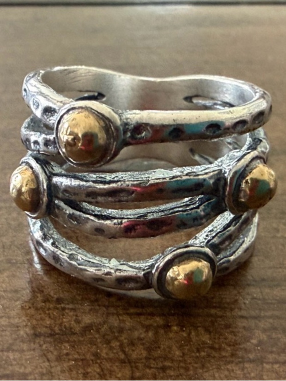 Grace & Heart G&H ECLIPSE Ring SIZE 5 Jewelry .925 Sterling Silver Brass R1189